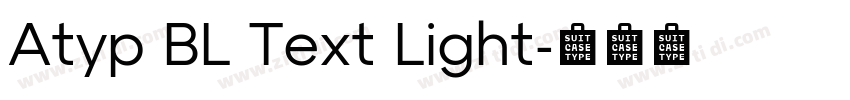 Atyp BL Text Light字体转换